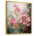 thumbnail image 2 of Designart "Pink and Grey Fuchsia Serenity Blooms IV" Floral Framed Wall Art - Traditional Pink Fuschia Hallway Framed Wall Art Decor, 2 of 6