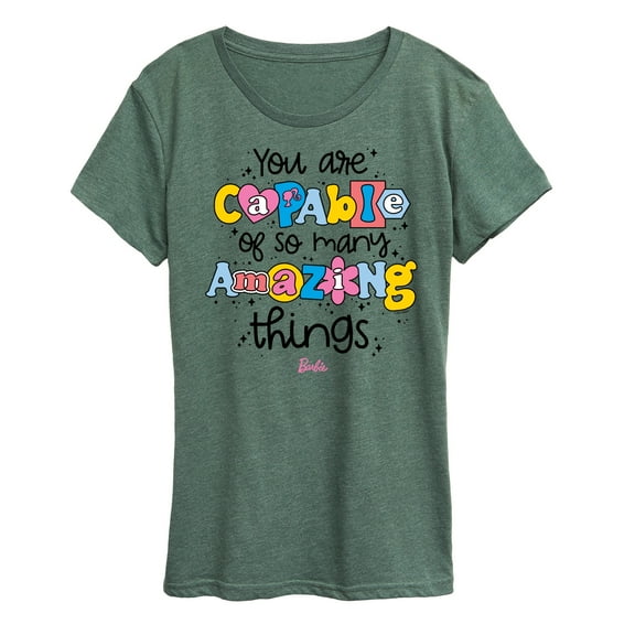 Barbie - You Are Capable Of So Many Amazing Things Barbie - Womens Women'S Short Sleeve Graphic T-Shirt