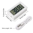 thumbnail image 2 of 6pcs White Digital LCD Thermometer Temperature Monitor with 1M External Probe, 2 of 8