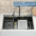 thumbnail image 6 of ATHERMES Flying Rain Waterfall Stainless Steel 30in Rectangle Single Bowl Sink, 6 of 9