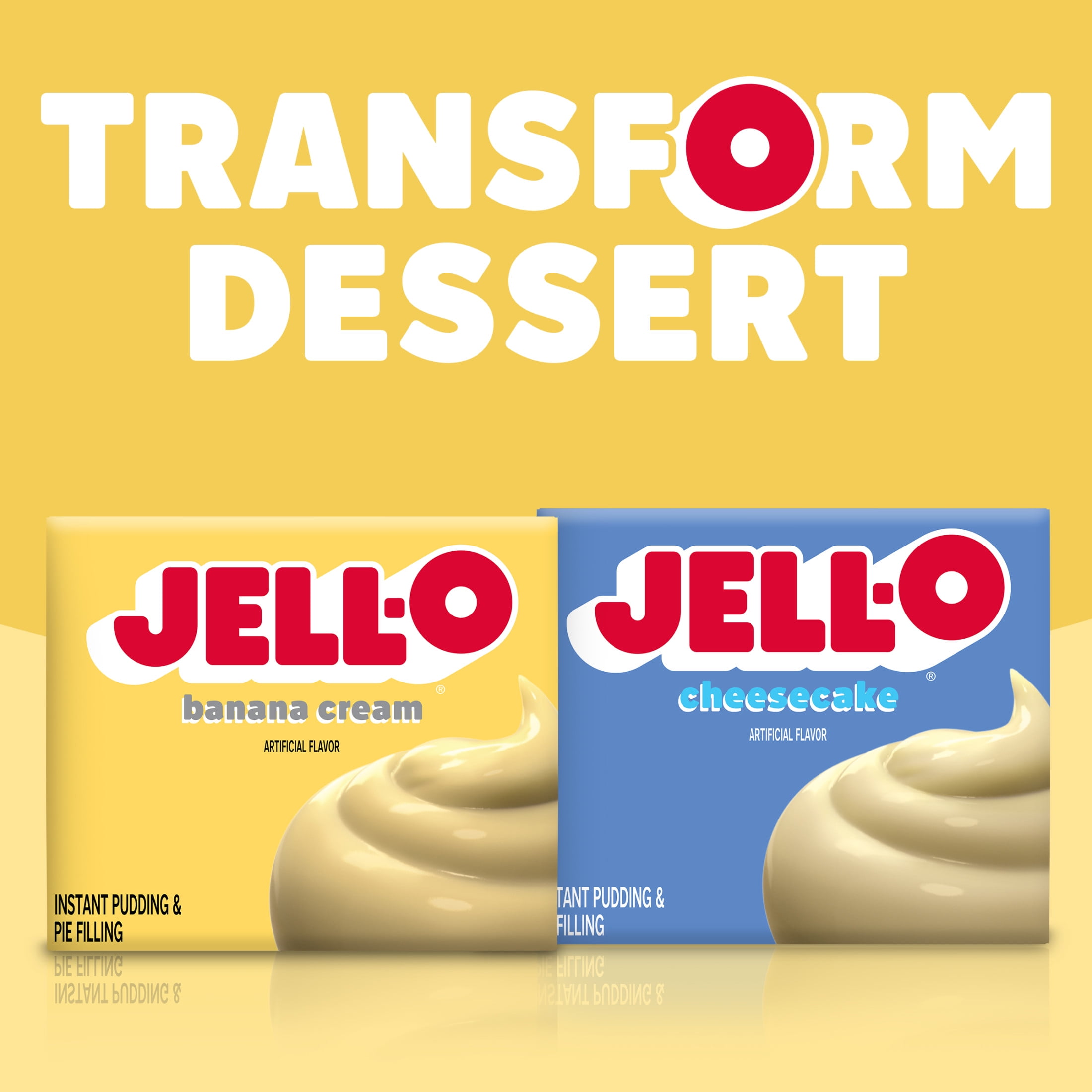 Jell-O Banana Cream Artificially Flavored Instant Pudding & Pie Filling Mix, 3.4 oz. Box