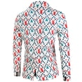 thumbnail image 6 of Men's Christmas 3-Piece Tuxedo Set Long Sleeve Print Jacket Vest Pants Bow Tie Party Suit, 6 of 9