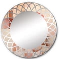 thumbnail image 2 of Designart "Minimalist Harmony in Peach and Yellow VII" Minimalism Round Wall Mirror - Modern Oval Printed Decorative Oversized Mirror - Multiple Color Options, 2 of 4