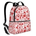 thumbnail image 2 of Lsque Gnome Merry Christmas Pattern Backpack – School Travel Canvas Daypack with Ergonomic Padded Straps, Multiple Compartments & Leather Handle, 2 of 5