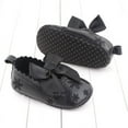 thumbnail image 3 of Uccdo Baby Girls Bowknot Princess Shoes Newborn Non-slip Flat Crib Shoes First Walkers 0-12M, 3 of 7