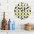 thumbnail image 3 of 10 Inch Mardi Gras Wall Clock, Silent Non Ticking Battery Operated Round Clock for Kitchen Office School Home Decorative, 3 of 7