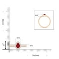 thumbnail image 4 of ANGARA Natural Pear Ruby and Diamond Halo Split Shank Ring in 14K Rose Gold for Women (Size-6x4mm) | July Birthstone, Birthday, Anniversary, Jewelry Gift for Women | Natural Ruby Ring, 4 of 8