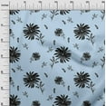 thumbnail image 3 of oneOone Cotton Poplin Twill Grayish Blue Fabric Floral Diy Clothing Quilting Fabric Print Fabric By Yard 56 Inch Wide, 3 of 4