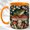 Orange, variant on Frog Toadstool Coffee Mug, Forest Frog Mug, Ceramic 11 oz