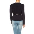 thumbnail image 3 of Women's Collarless Button Down Jacket with Belt Accent, 3 of 7