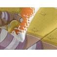 thumbnail image 4 of Ambesonne Sloth Quilted Bedspread Set 3 Pcs, Lazy Female on the Couch, King Size, Orange Yellow, 4 of 5