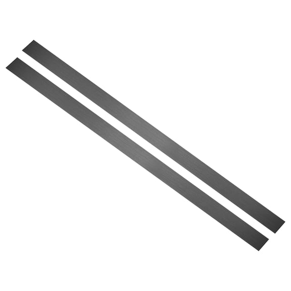 2Pack 30"x1.5" Self-Adhesive 304 Stainless Steel Sheet Gap Filler, Brushed Black