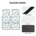 thumbnail image 4 of Pofeuu Leaf Print Green Print Car Foot Mat Set of 4 Pieces - All-Weather Full Set Floor Mats for Cars Trucks SUVs, 4 of 7