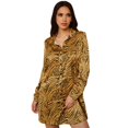 thumbnail image 1 of Vestido mini sublimado Roman Fashion, 2575 dorado CH Roman Fashion V-ELY-2575-PRINT-TR-ALL, 1 of 6
