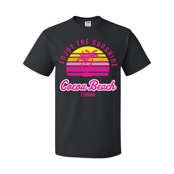 Inktastic Summer Enjoy the Sunshine Cocoa Beach Florida in Pink T-Shirt