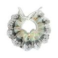 thumbnail image 6 of Lace Stitching Pet Saliva Towel - Soft with Faux Pearl Decor - Cat and Dog Bowknot Neckerchief, 6 of 8