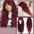 thumbnail image 1 of AYA Red Long Wig Heat Synthetic Fiber Wig Ladies With Curly Wig Suitable For Daily Party Use 27 Inches, 1 of 6
