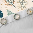 thumbnail image 4 of Manfei Rustic Leaves Black Out Curtains,Xmas Tree Curtains Pack of 2 (42x63 Each),Green Beige Bedroom Curtains For Girl,Luxury Bedroom Decor, 4 of 6
