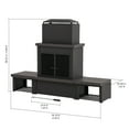 thumbnail image 2 of Sunjoy Wood Burning Fireplace – Matte Black Outdoor Steel Fireplace with Chimney, Log Holders, Fireplace Tool, and PVC Cover, 2 of 13