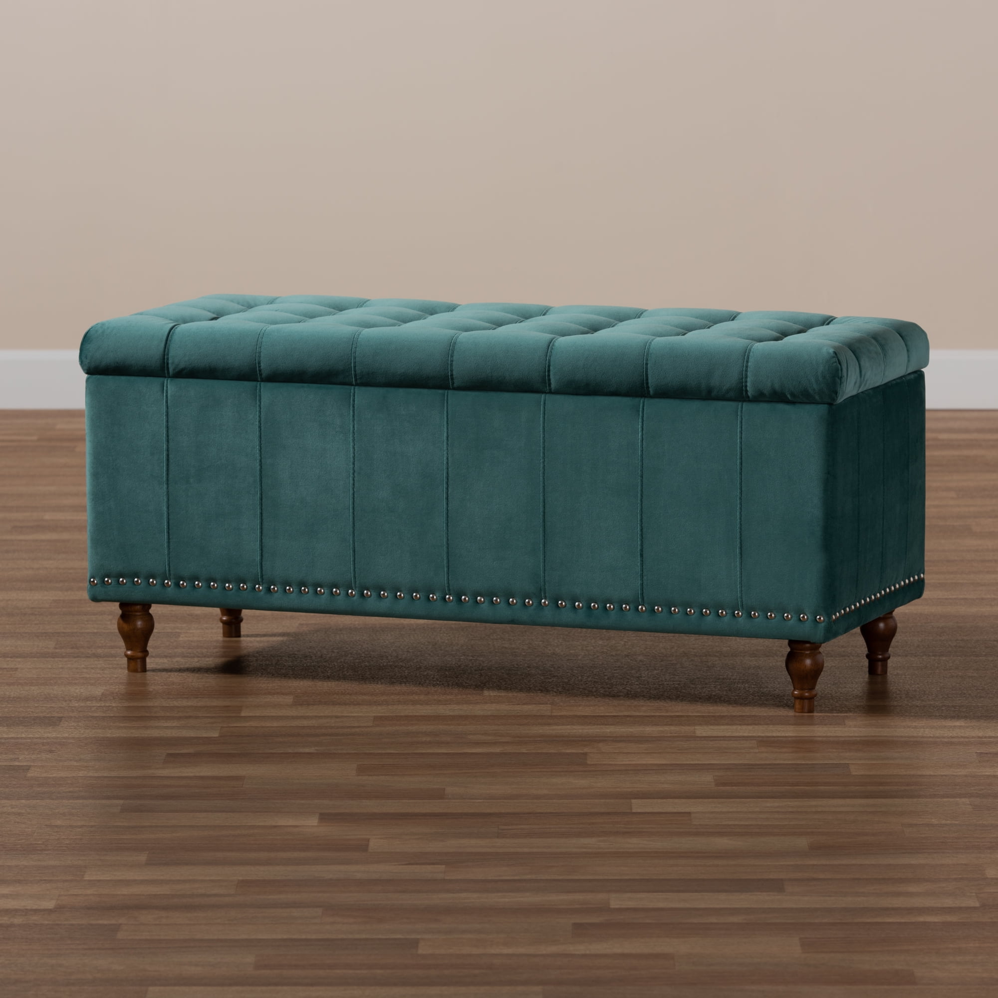 Baxton Studio Kaylee Modern and Contemporary Teal Blue Velvet