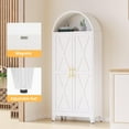 thumbnail image 6 of 73" Tall Arched Kitchen Pantry Cabinet, Modern Metal Farmhouse Storage Cabinets with 4 Adjustable Shelves, Living Room, Dining Room and Office, White, 6 of 18