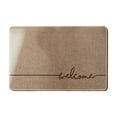 thumbnail image 2 of Alfombra antideslizante para baño | Alfombra de lino absorbente de 60 x 40 cm | Secado rápido, lavable a máquina, suave y duradera, con diseño decorativo | Gris/Marrón para dormitorio y sala de estar, 2 of 6