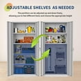 thumbnail image 6 of Studyset Storage Metal Cabinet with Lock,Steel Locker 71" with Doors and 4 Shelves Adjustable 4 Adjustable Feet and Lock Tall Storage Cabinet for Pantry Garage Craft Bedroom Office Shop, 6 of 7