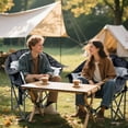 thumbnail image 3 of ABORON Heated Camping Chairs for Adults, Oversized Padded Folding Chair with Adjustable Heating, Portable Heated Lawn Chair for Outdoors Charcoal, 3 of 6
