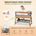 thumbnail image 5 of RUPOUN Bassinet Bedside Sleeper, Portable Baby Crib with 6 Adjustable Heights and Breathable Mesh Panels, Foldable, Gray, 5 of 7