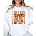 thumbnail image 2 of Basketball Game Day Sweatshirt for Women & Teens Trendy Sports Coquette Bow Sweater White Sweatshirt Adult Small, 2 of 4