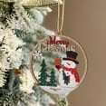 thumbnail image 6 of Mini 3.94" Round Wooden Hollow Christmas Ornaments Tree Decoration, Rustic Merry Christmas Hanging Ornament Wooden Hollow Blessed Words Winter Tree Wreath Decor for Farmhouse, Xmas Gift, 6 of 6