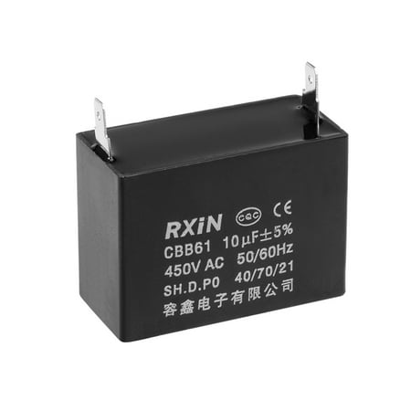 450V AC 10uF Single Insert Metallized Polypropylene Film Capacitors