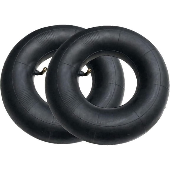 2 Pieces 4.10/3.50-4 Inner Tube with Valve Stem for Wheelbarrow Lawn Mower Stroller Generator Garden Cart H85