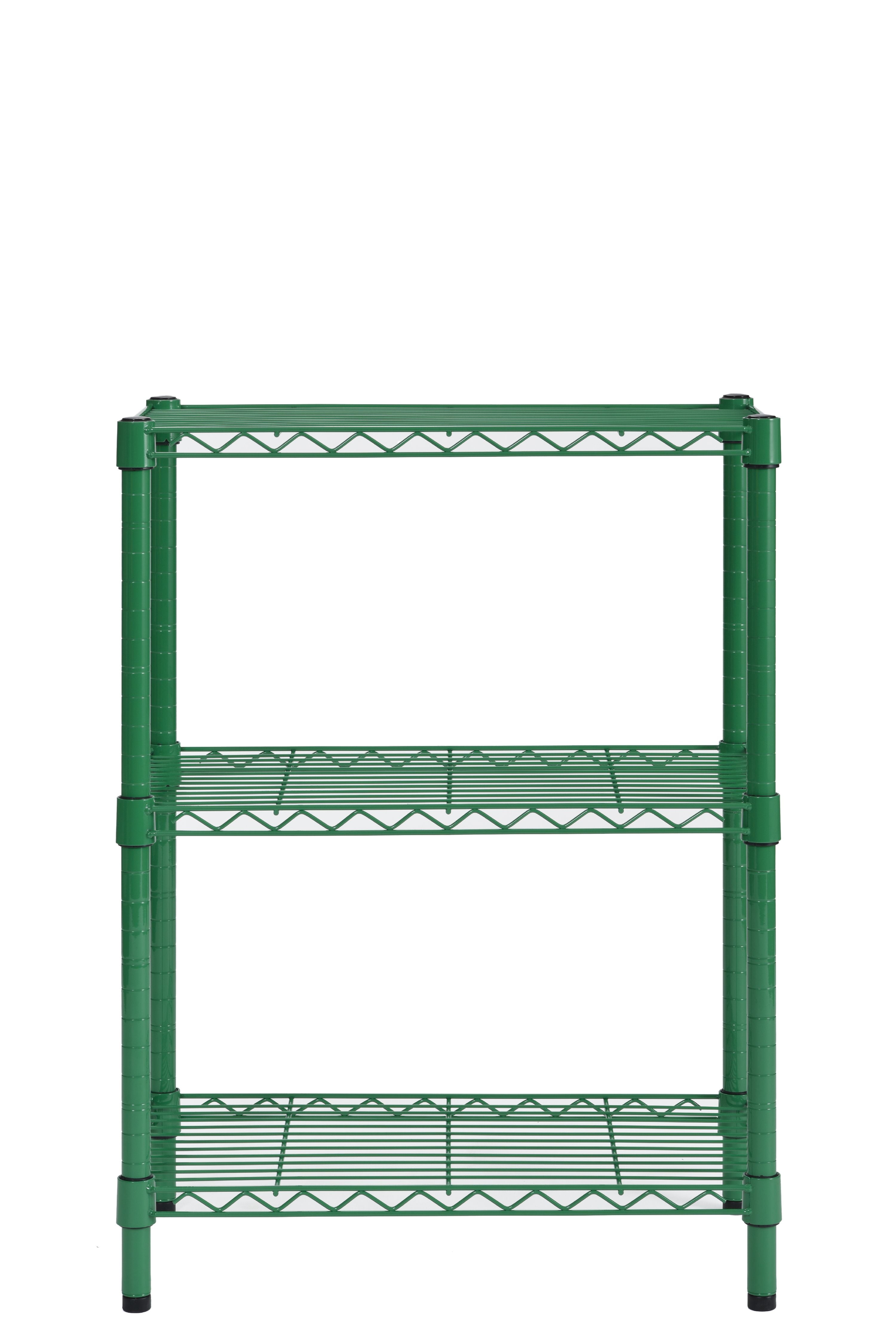 Muscle Rack 3Shelf Wire Shelving, Green, 13" D x 23" W x 31" H