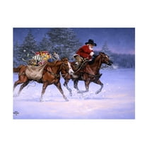 Trademark Fine Art Jack Sorenson Christmas Rush Canvas Wall Art - 14x19