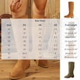 thumbnail image 3 of Gamivast Boots for Women Faux Suede Knee High Boots Round Toe Pull On Riding Boots Low Block Heel for Outdoor Travel Walking Daily Casual Footwear Orange 38, 3 of 6