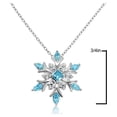 thumbnail image 5 of Amanda Rose Collection Snowflake Pendant Necklace made with Blue and White SWAROVSKI CRYSTALS in Sterling Silver, 5 of 5