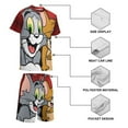 thumbnail image 4 of Tom And Jerry Boys Girls Short Sleeve Mesh T-Shirt And Shorts Outfit Set Summer Clothes Set for Kids, 4 of 8