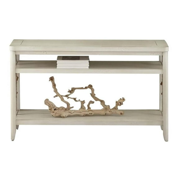 Pemberly Row Contemporary Wood Sofa Table in White