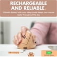 thumbnail image 5 of X9 Performance Wireless Vertical Ergonomic Mouse - Click with Capybara - (BT + 2.4G) Up to 4000 DPI, 6 Button, Rechargeable - Bluetooth Ergonomic Vertical Mouse Wireless - For Mac and PC - Brown, 5 of 8
