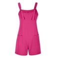 thumbnail image 4 of XIAXAIXU Women's Casual Solid Color Sleeveless Halter Romper, Color: Solid, Size: 2XL, 4 of 5