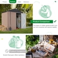 thumbnail image 7 of YODOLLA 6 x 4 ft. Outdoor Metal Storage Shed with Sliding Roof & Lockable Door for Backyard, Garden, 7 of 7