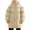 Khaki, variant on Lkhaha Toddler Girl Jackets Warm Thicken Down Padded Solid Mid-Length Parkas With Pocket Kids Child Clothes