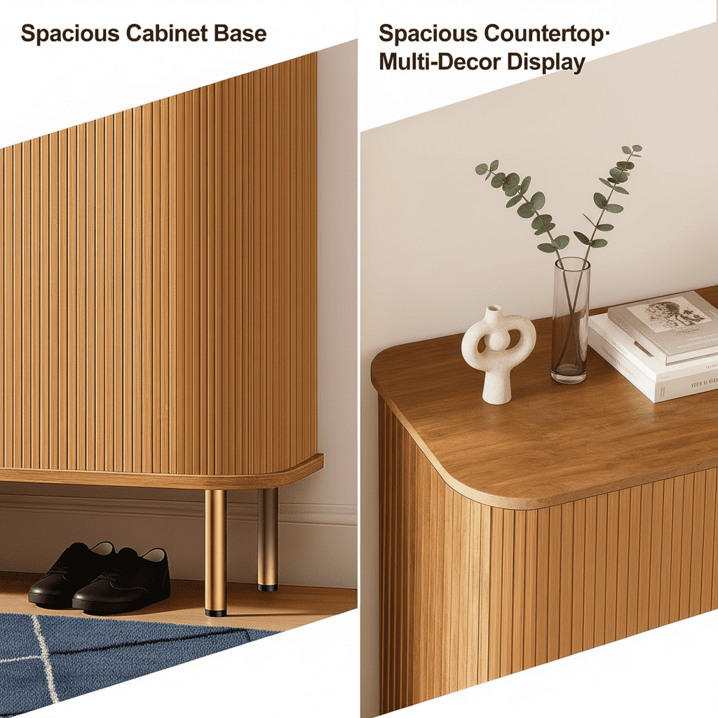 TiramisuBest Shoe Storage Cabinet with Sliding Door, 31.5" Mid-Century Modern Shoe Rack for Entryway, 6-Tier Shoes Organizer with Adjustable Shelves for Hallway & Living Room (Yellow)