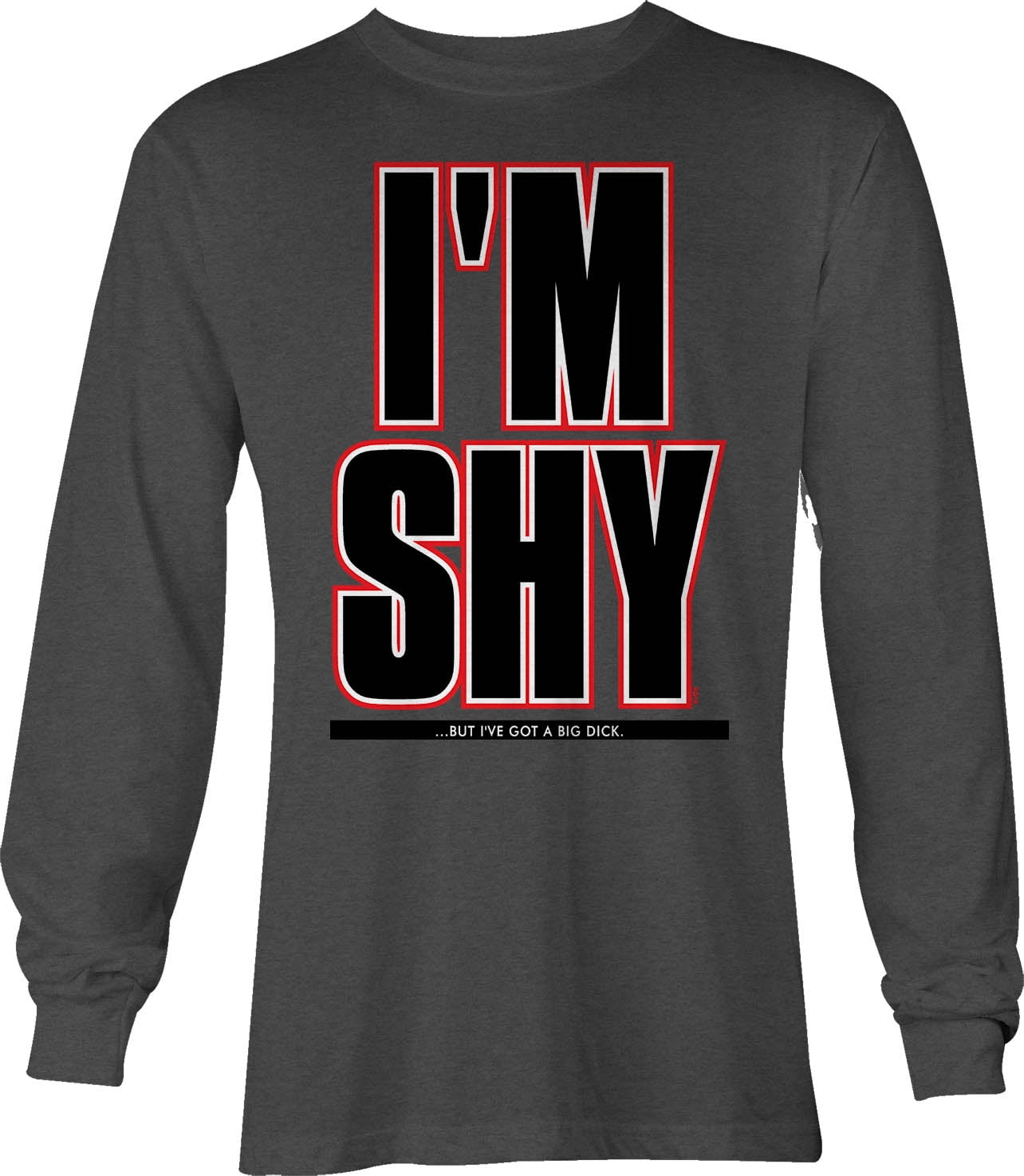 Im Shy Well Endowed Tshirt for Men Small Gray
