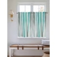 thumbnail image 6 of Tier Curtains 45 Inches Long, Turquoise Gray Window Treatment Curtain Drapes, Farmhouse Abstract Gradient Aesthetic Small Curtain Drapes for Bathroom Laundry Room, 27.5"x45", 2 Panels, 6 of 7