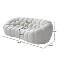 thumbnail image 2 of Sodrens 79.53" Bubble Couch,Modern Oversize Lazy Floor Sofa,Curved Football Sofa for Living Room,Office,Apartment,No-Assembly,Light Grey, 2 of 10