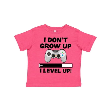

Inktastic I Dont Grow Up I Level Up with Game Controller White Gift Toddler Boy or Toddler Girl T-Shirt