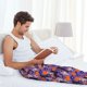 thumbnail image 5 of Balery Halloween Black Cats Pantalones de pijama para hombre, pijama ultraligero, pantalón de descanso-Large, 5 of 6
