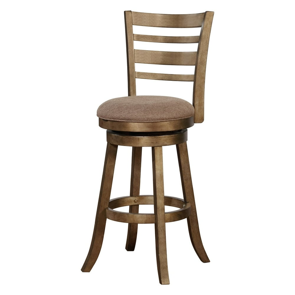 Linon Southern Wood Swivel Bar Stool, 29 inch Seat Height